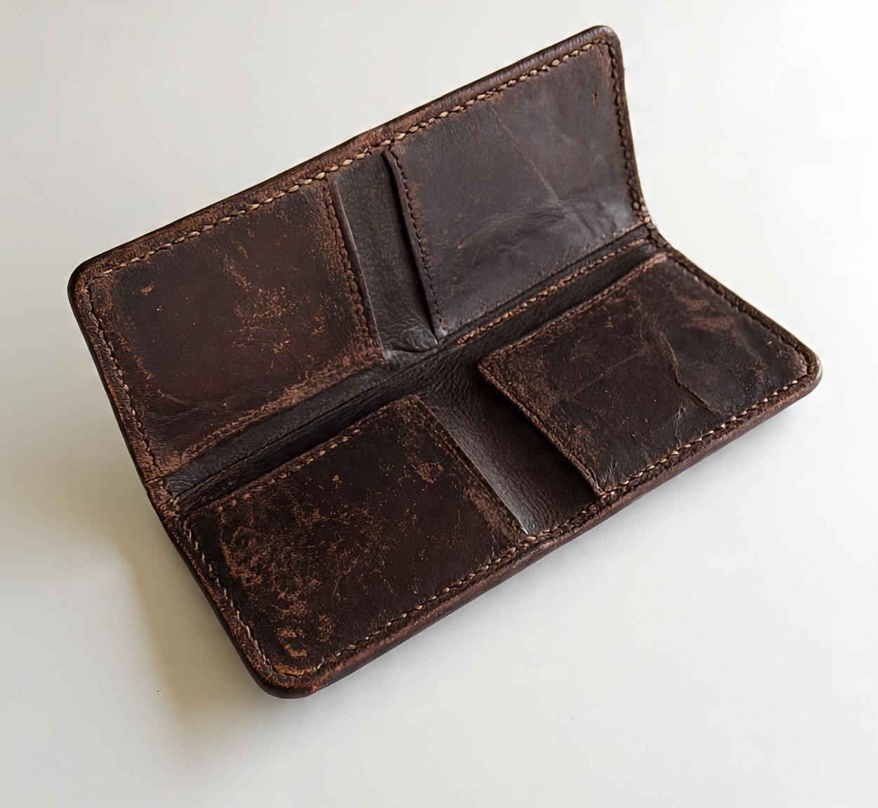 dark_brown_distressed_leather_wallet_showing_front