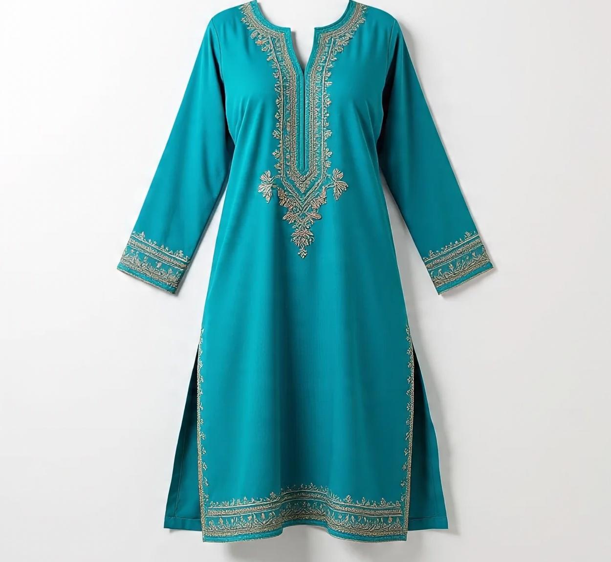 teal_blue_kurti_with_zari_embroidery_and